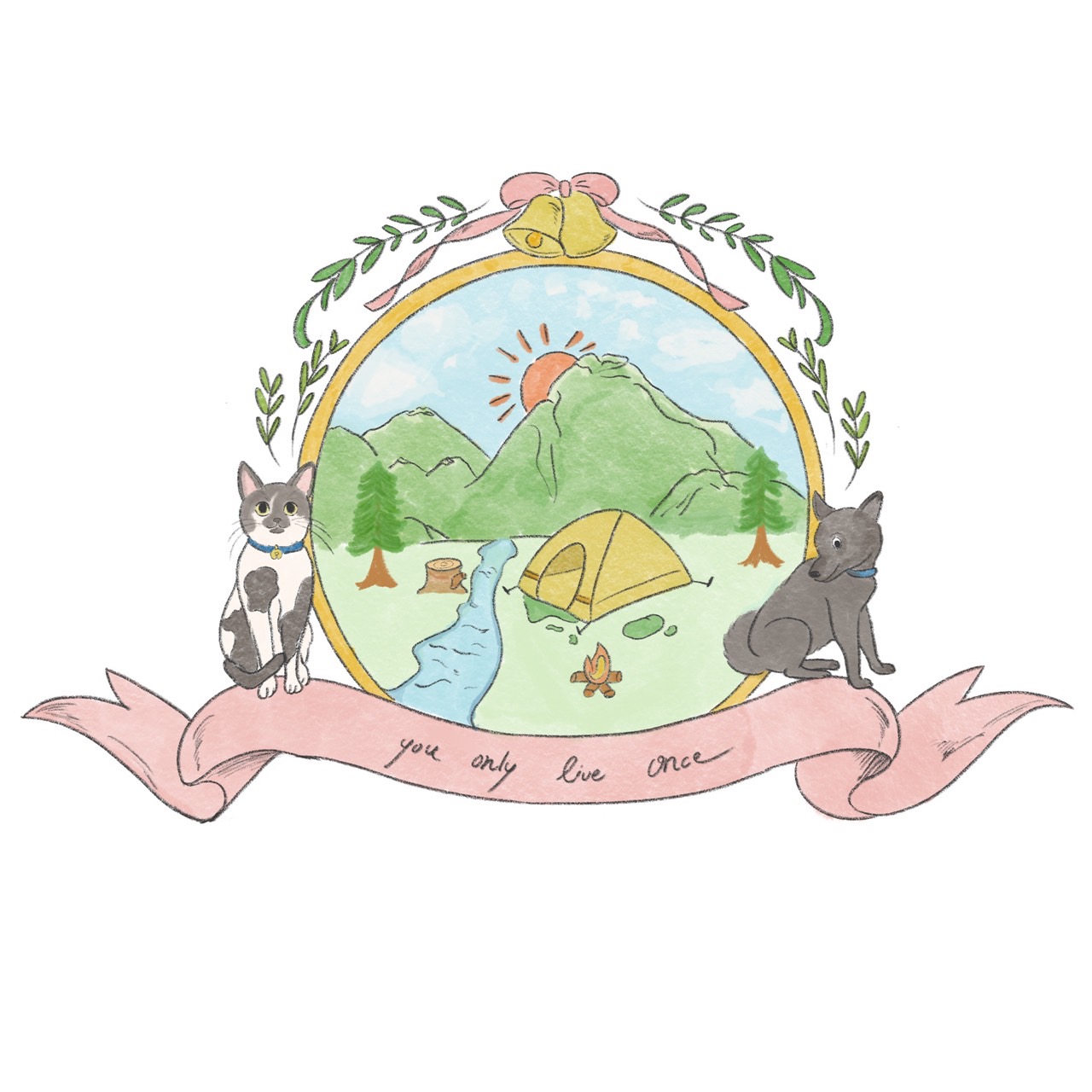 結婚式用メッセージカード挿絵